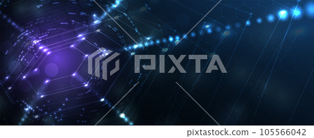 Abstract hexagon background. Technology poligonal design. Digital futuristic minimalism 105566042