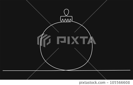 2024 continuous single line sign. Vector stock illustration isolated on black chalkboard background for design template new year banner, flyer, greeting card. Editable stroke. EPS10 105566608