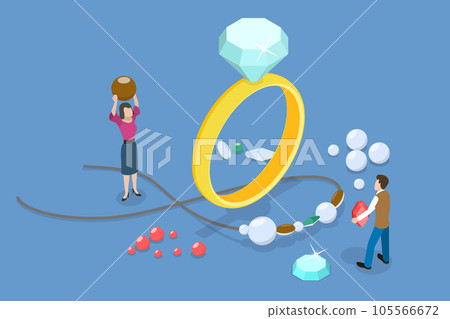 3D Isometric Flat Vector Conceptual Illustration of Jewelry Industry 3D Isometric Flat Vector Conceptual Illustration of Jewelry Industry 105566672