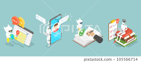 3D Isometric Flat Vector Conceptual Illustration of GPT Chat 3D Isometric Flat Vector Conceptual Illustration of GPT Chat 105566714