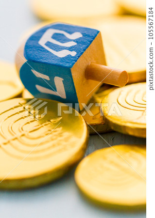 A still life composed of elements of the Jewish Chanukah/Hanukkah festival. A still life composed of elements of the Jewish Chanukah/Hanukkah festival. 105567184