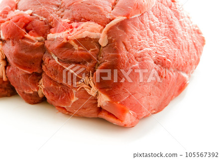 Local grass fed chuck roast ready for cooking. 105567392