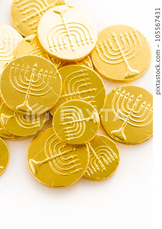 A still life composed of elements of the Jewish Chanukah/Hanukkah festival. A still life composed of elements of the Jewish Chanukah/Hanukkah festival. 105567431