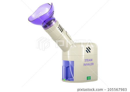 Facial steamer, steam inhaler, personal humidifier, 3D rendering Facial steamer, steam inhaler, personal humidifier, 3D rendering 105567983