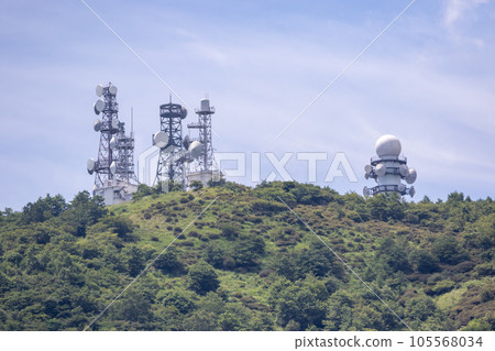 夏季的赤城山 地藏山的無線電塔 夏季的赤城山 地藏山的無線電塔 105568034
