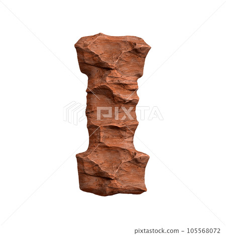 Desert sandstone letter I - Capital 3d red rock font - suitable for Arizona, geology or desert related subjects Desert sandstone letter I - Capital 3d red rock font - suitable for Arizona, geology or desert related subjects 105568072