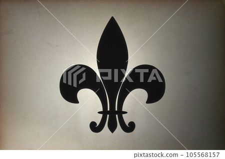 Fleur de lys on old paper Fleur de lys on old paper 105568157