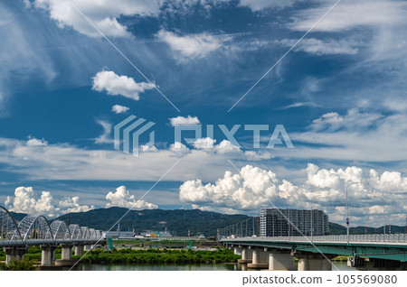 淀川渡槽橋和枚方大橋 淀川渡槽橋和枚方大橋 105569080