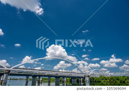 淀川的大阪單軌電車橋 105569094