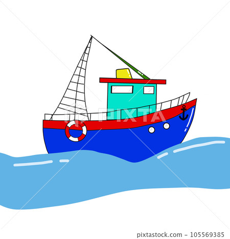fishing boat on the sea 105569385