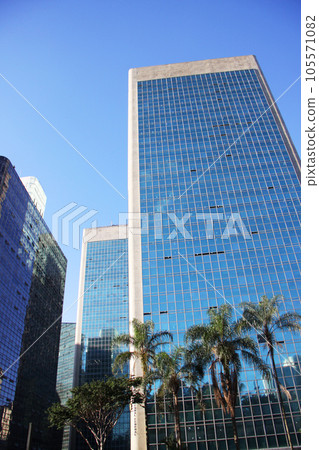 Sao Paulo business district and blue sky Brazil 105571082