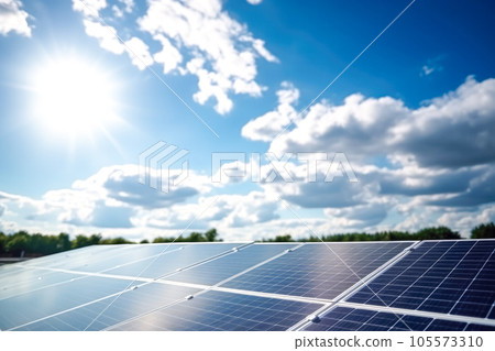 Solar panel, photovoltaic, alternative electricity source - concept of sustainable resources Solar panel, photovoltaic, alternative electricity source - concept of sustainable resources 105573310
