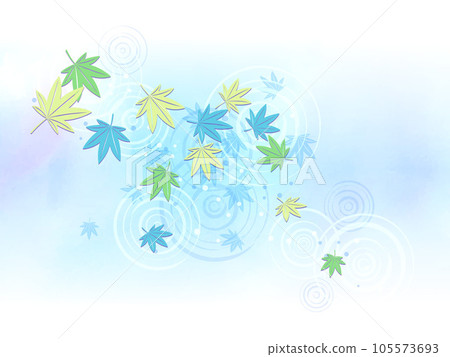 Summer background illustration with green leaves 105573693