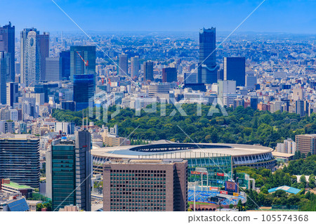 東京，港區，從六本木新城展望台（新宿區）欣賞城市景觀 105574368