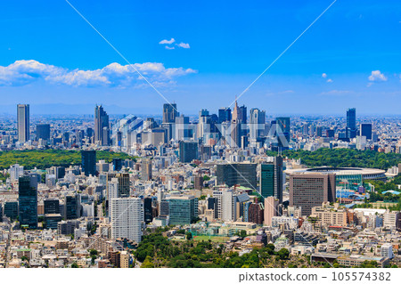Tokyo, Minato Ward, City view from Roppongi Hills Observatory (Shinjuku direction) Tokyo, Minato Ward, City view from Roppongi Hills Observatory (Shinjuku direction) 105574382