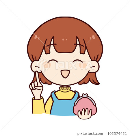 微笑著錢包的家庭主婦 105574451