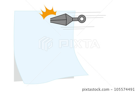 Kunai and paper frame Kunai and paper frame 105574491