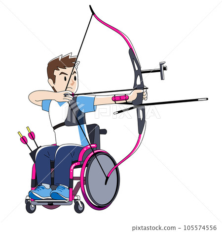 A man doing para-archery with a gentle touch 105574556