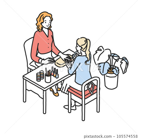 Inbound: Foreign women experiencing a nail salon Inbound: Foreign women experiencing a nail salon 105574558