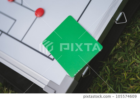 soccer green card soccer green card 105574609