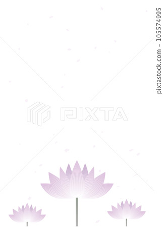 Mourning postcard Simple lotus flower 105574995