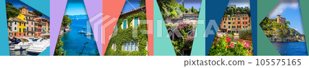 Beautiful bay with colorful houses in Portofino, Liguria, Italy Beautiful bay with colorful houses in Portofino, Liguria, Italy 105575165