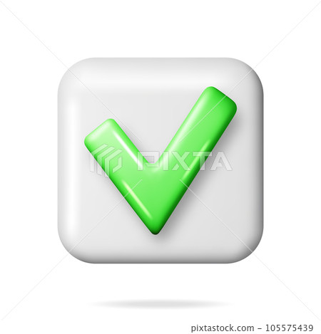 3D Right Button in Square Shape 3D Right Button in Square Shape 105575439