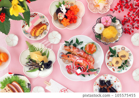 一人份禦節料理，華麗呈現。一人份禦節料理。 105575455