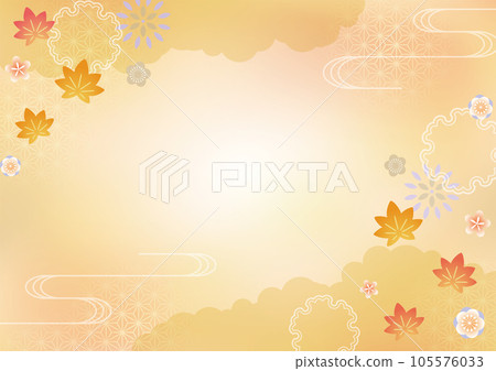 Autumn Japanese pattern background 105576033