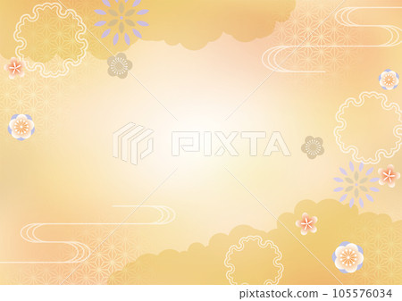 Autumn Japanese pattern background 105576034