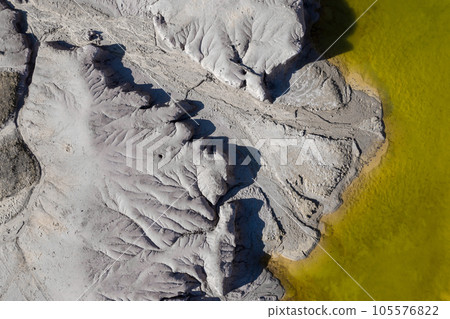 Aerial shot of erosion patterns 105576822