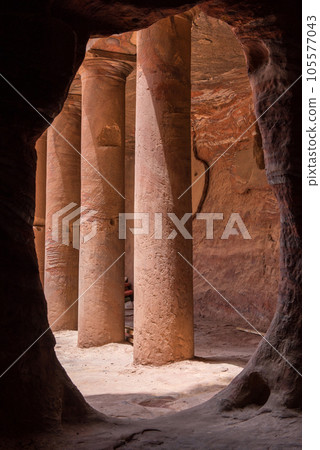 Nabatean tombs in Petra, Jordan 105577043