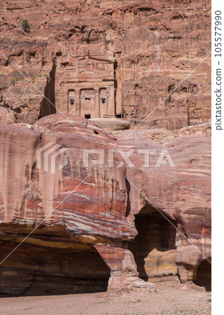 Nabatean tombs in Petra, Jordan 105577990