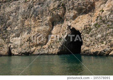 Inland Sea at Dwejra bay. Gozo, Malta Inland Sea at Dwejra bay. Gozo, Malta 105578091