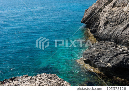 Rocky coastline in Cyprus Rocky coastline in Cyprus 105578126