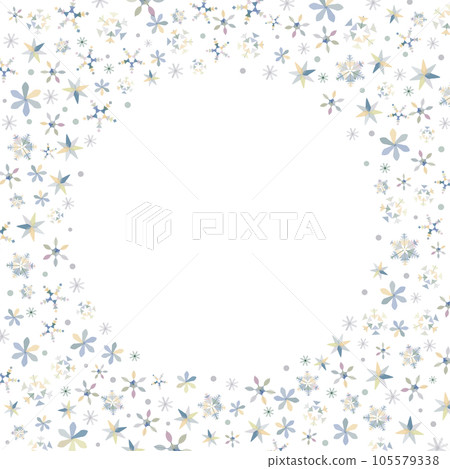 Vector frame of colorful snowflakes that can be used for Christmas 105579338