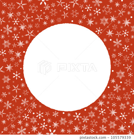 Vector frame of red snowflakes that can be used for Christmas 105579339
