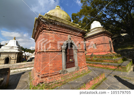 Ancient Hindu temple in Pashupatinath before the earthquake that destroyed them. Kathmandu, Nepal Ancient Hindu temple in Pashupatinath before the earthquake that destroyed them. Kathmandu, Nepal 105579705