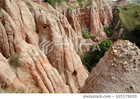 Geological reserve. The ravine of Rapa Rosie, Romania Geological reserve. The ravine of Rapa Rosie, Romania 105579830