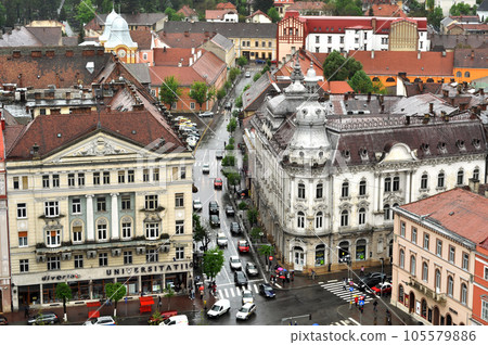 Cluj Napoca city top view. Romania 105579886