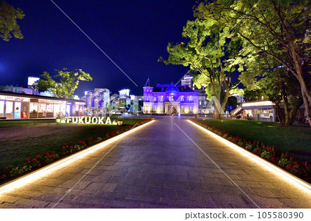 Tenjin Central Park, a night view spot in Fukuoka City, an Instagrammable spot in Fukuoka City 105580390
