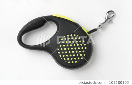 Leash tape measure for dogs on a white background Leash tape measure for dogs on a white background 105580503