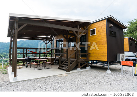 Sagamiko Resort Pleasure Forest Luxurious authentic cottage Blue summer sky Sagamihara City, Kanagawa Prefecture 105581808