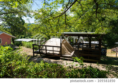 Sagamiko Resort Pleasure Forest Tents in the Greenery Summer Blue Sky Sagamihara City, Kanagawa Prefecture Sagamiko Resort Pleasure Forest Tents in the Greenery Summer Blue Sky Sagamihara City, Kanagawa Prefecture 105581850