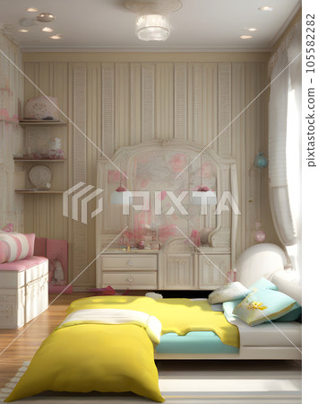 India Mahdavis realistic interior design for baby 105582282