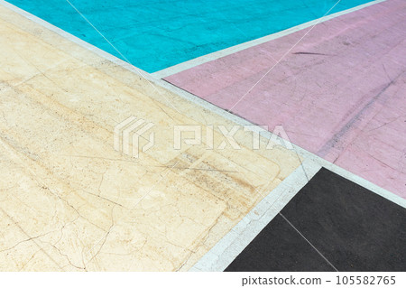 Concrete court at the outdoor playground 105582765