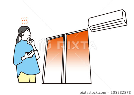 遭受空調故障的婦女 105582878