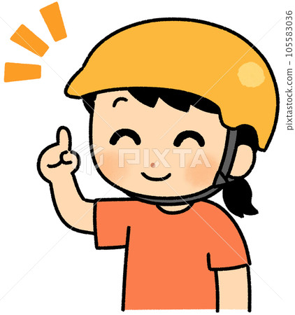 girl wearing a helmet 105583036