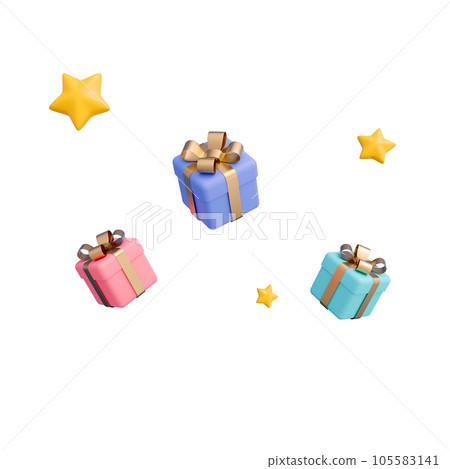 3DCG | Gifts to choose from 3 color gift boxes 105583141