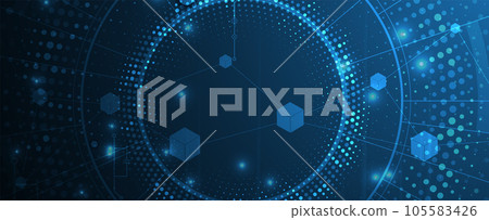 Abstract hexagon background. Technology poligonal design. Digital futuristic minimalism Abstract hexagon background. Technology poligonal design. Digital futuristic minimalism 105583426